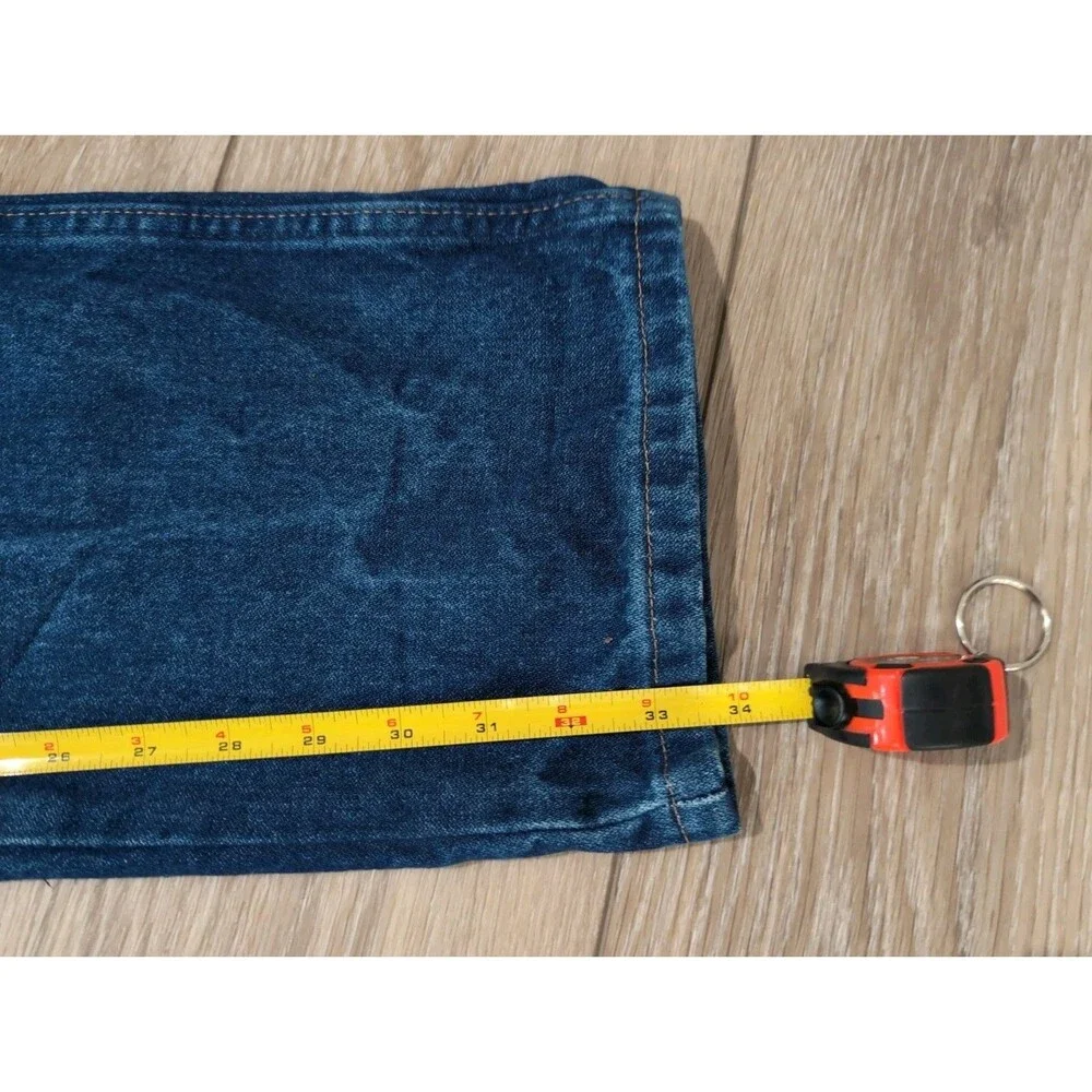 WRANGLER JEANS MEN's 36X34 STRAIGHT FIT  DARK WASH 936PWD  EUC